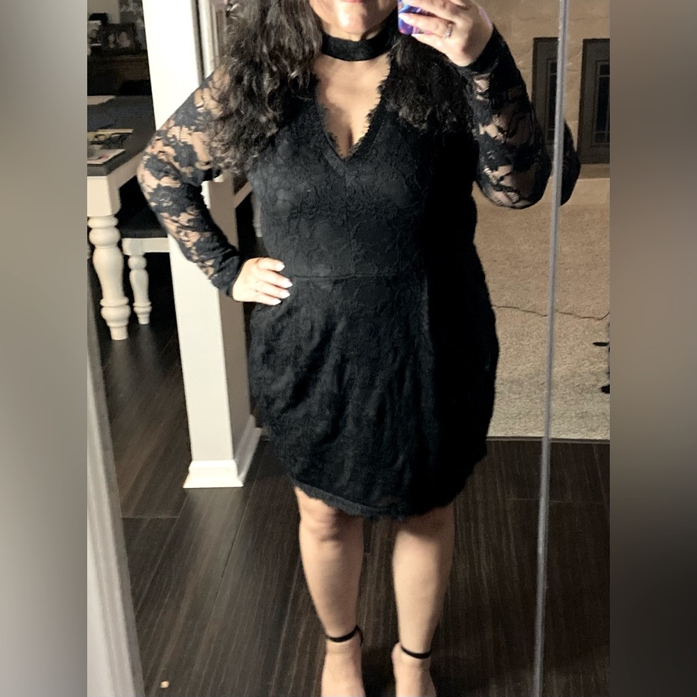 City Chic NWT Black Lace Dress, Size M 18